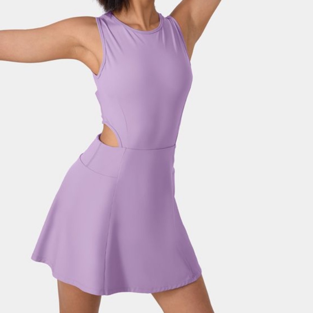 Sleeveless Lavender Cutout A-Line Dress Sz Large Tag Removed